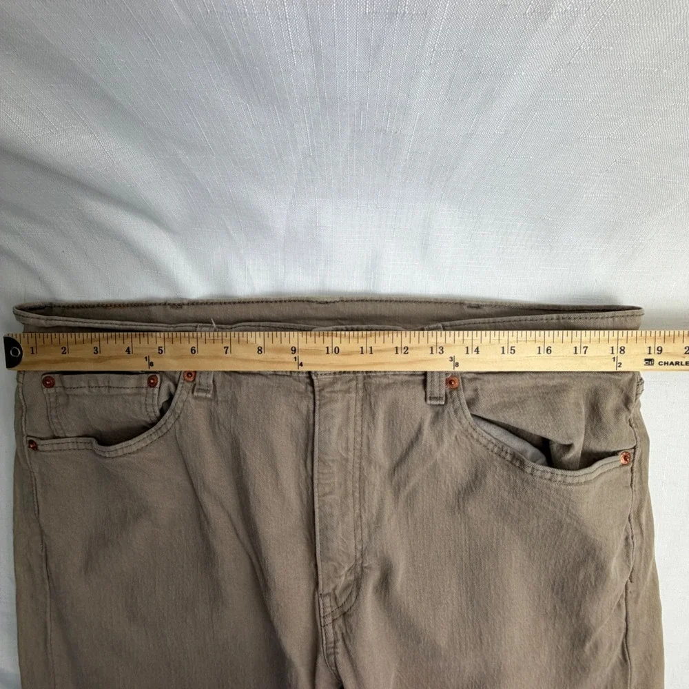 Levi's 505 Regular Fit Pants Men 38x29 Khaki Tan Straight Leg Twill 00505-2310